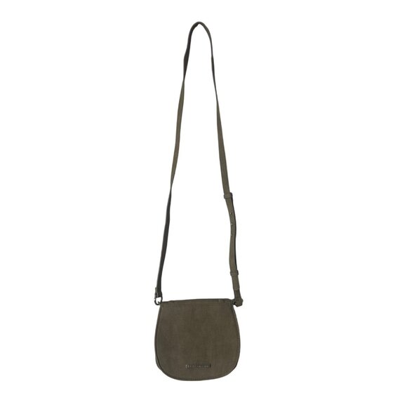 Olive Green Crossbody Bag With Adjustable Strap & Textured Finish - Picture 1 of 5